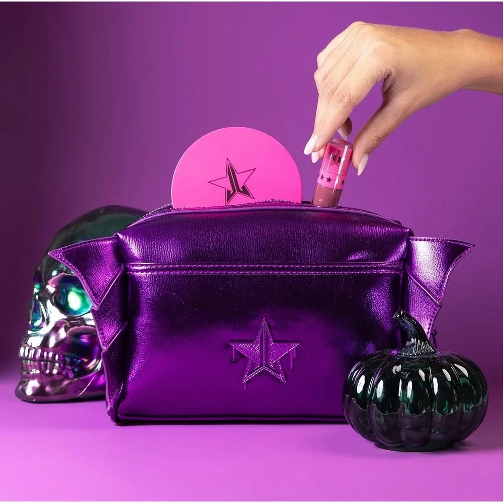 Jeffree Star Cosmetics - Metallic‎ Purple Bat Wing Makeup Bag - *NWT*